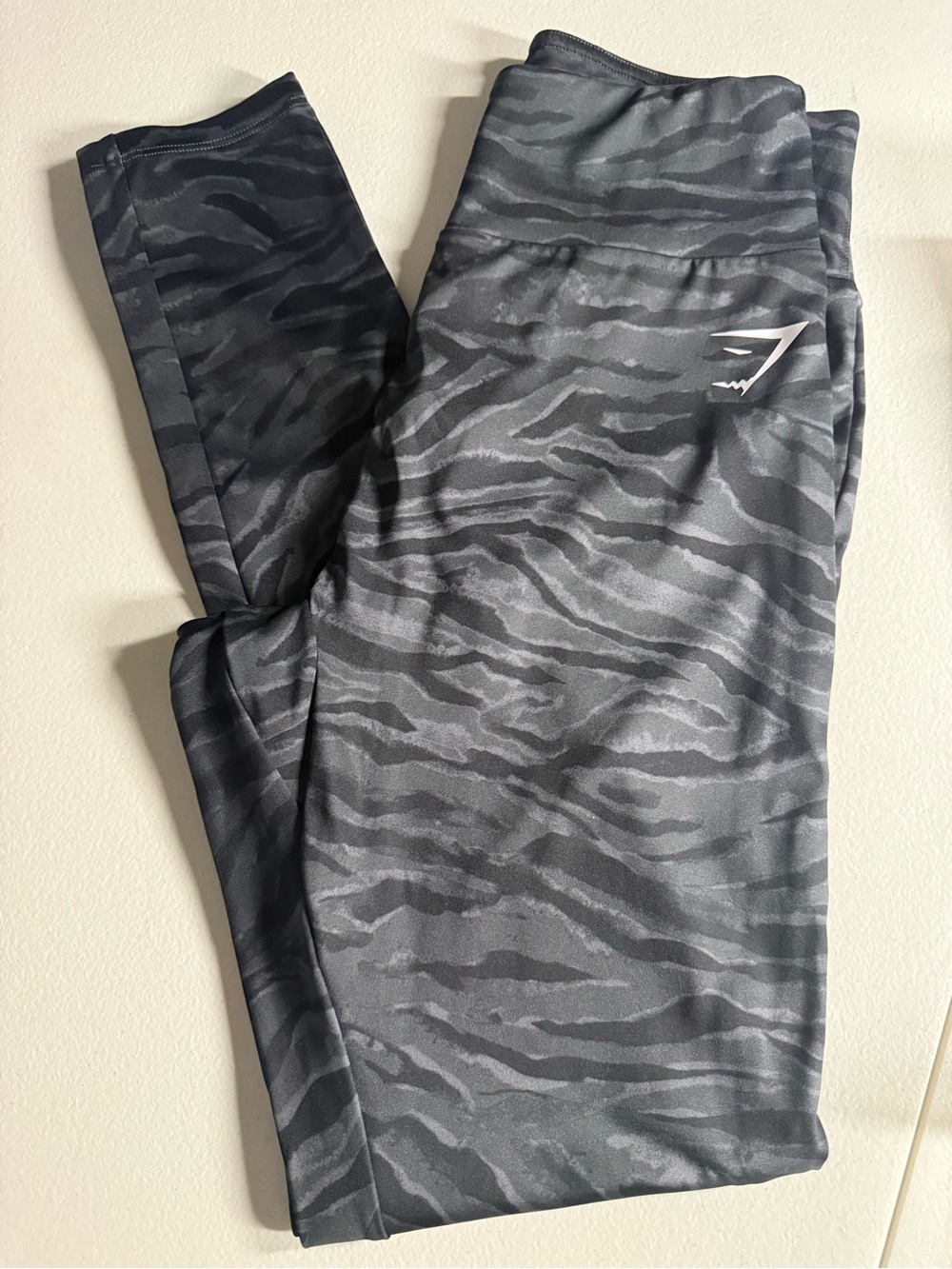 Gymshark Black Charcoal Animal Print High Waisted Leggings Size M